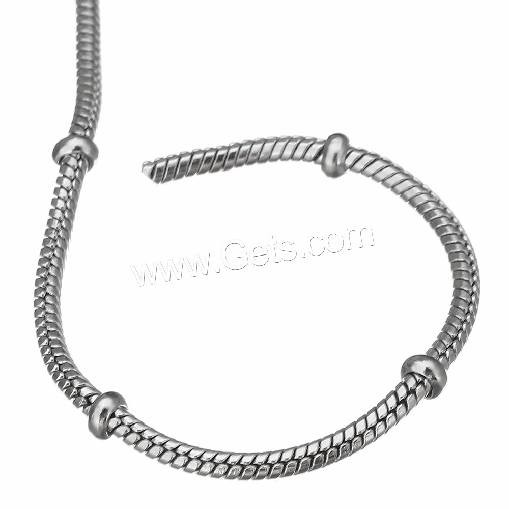 Cadena de serpiente de acero inoxidable, diverso tamaño para la opción & cadena de la serpiente, color original, Vendido por m