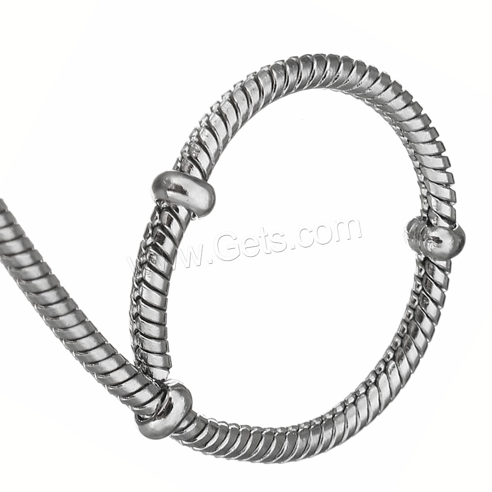 Stainless Steel Snake Chain, different size for choice, original color, Sold By m