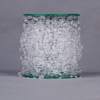 Mode Perlen Strang, Acryl, mit Kunststoffspule, rund, transparent, 8mm, 60m/Spule, verkauft von Spule