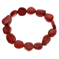 Natural Coral Bracelets, red - Approx 6 Inch 