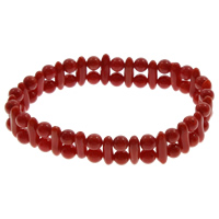 Bracelets corail naturels, rouge Environ 6 pouce, Vendu par brin