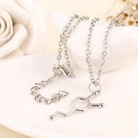 Zinc Alloy Iron Chain Necklace, with iron chain, with 5cm extender chain, platinum color plated, oval chain, lead & cadmium free Approx 11.8 Inch 