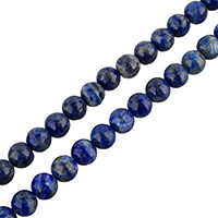 Perles de pierre lasurite naturelles, lapis lazuli naturel, Rond, normes différentes pour le choix, grade A Environ 15.5 pouce, Vendu par brin