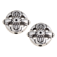 Zinc Alloy Flat Beads, Flat Round, plated lead & cadmium free Approx 1mm, Approx 
