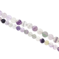 Purple Fluorite Beads, Round Approx 1mm Approx 15 Inch 