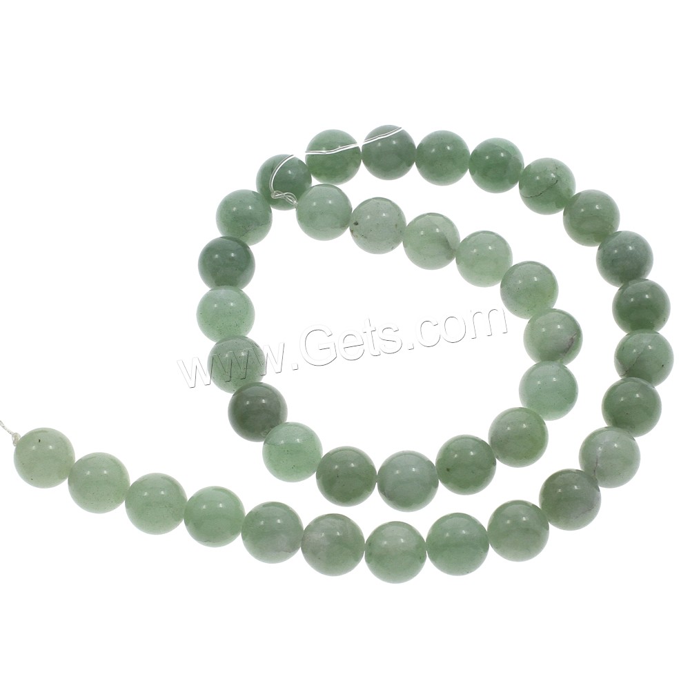 Grün Aventurin Stein Perlen , Grüner Aventurin, rund, verschiedene Größen vorhanden, Bohrung:ca. 1mm, Länge:ca. 15 ZollInch, verkauft von Strang
