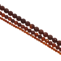 Natural Red Agate Beads, Round & faceted Approx 1mm Approx 15 Inch 