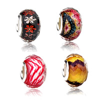 European Resin Beads, Rondelle, silver color plated & brass single core without troll & faceted Approx 5mm 