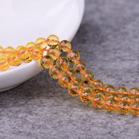 Natural Citrine Beads, Round, synthetic  & November Birthstone & faceted, yellow Approx 1-2mm Approx 15 Inch 