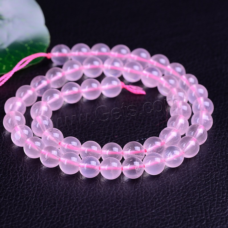 Natural Rose Quartz Beads, Round, different size for choice, Hole:Approx 1-2mm, Length:Approx 15 Inch, Sold By Strand