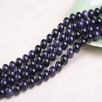 Blue Goldstone Beads, Round, natural Approx 1-2mm Approx 15 Inch 