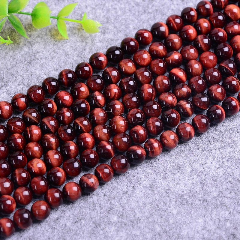 Tiger Eye Beads, Round, natural, different size for choice, red, Grade AAA, Hole:Approx 1-2mm, Length:Approx 15 Inch, Sold By Strand
