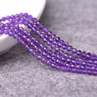 Natural Amethyst Beads, Round, February Birthstone & faceted, Grade AAAAA Approx 1mm Approx 15 Inch 