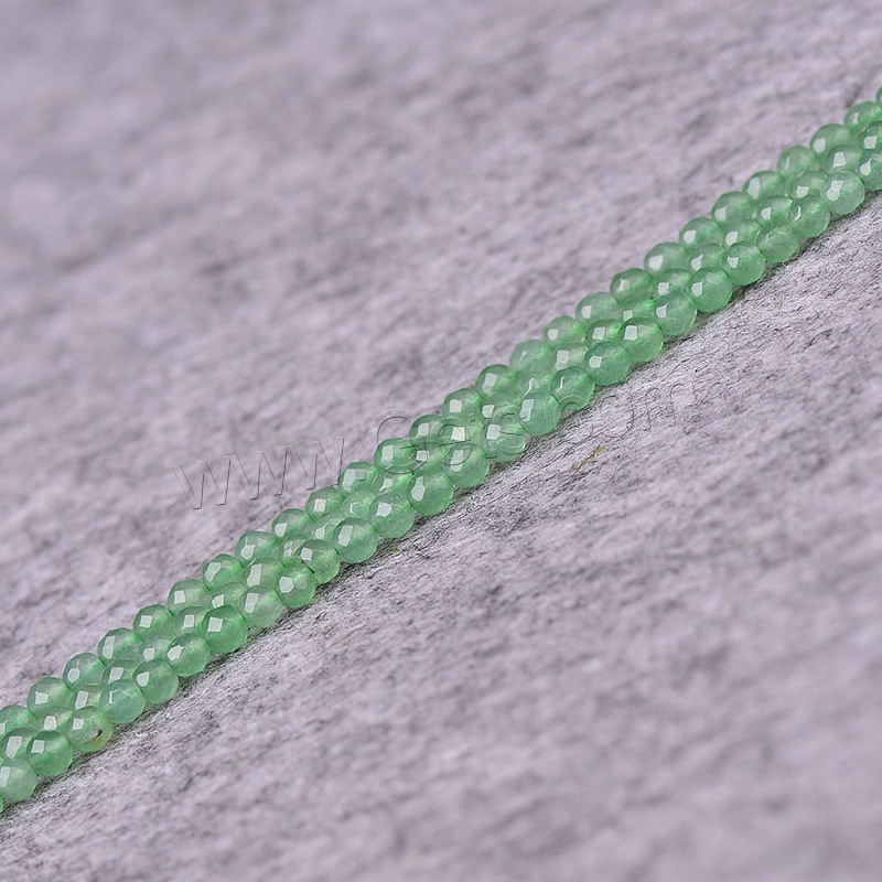 Green Aventurine Bead, Round, natural, different size for choice & faceted, Hole:Approx 1-2mm, Length:Approx 15 Inch, Sold By Strand