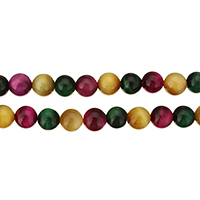 Tiger Eye Beads, Round mixed colors Inch 