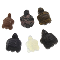 Полудрагоценный камень Бусины, Черепаха - отверстие:Приблизительно 1mm, продается PC