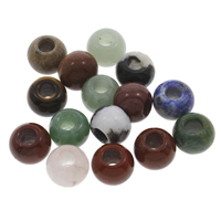 Perles de pierres précieuses style European, pierre gemme, tambour, grand trou Environ 5mm, Vendu par PC