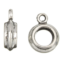 Perles de Bail en alliage de zinc , Plaqué de couleur d'argent, sans plomb et cadmium Environ 1.5mm, 5mm Vendu par sac