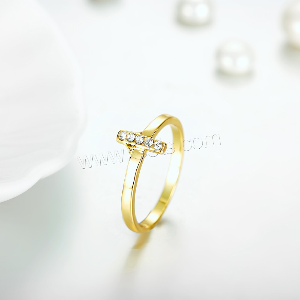 Zinc Alloy, real gold plated, different size for choice & with rhinestone, Sold By PC