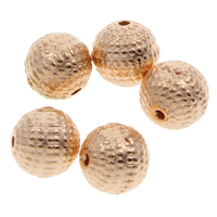 Plating Acrylic Beads, Round, KC gold color plated, 9mm Approx 1mm 
