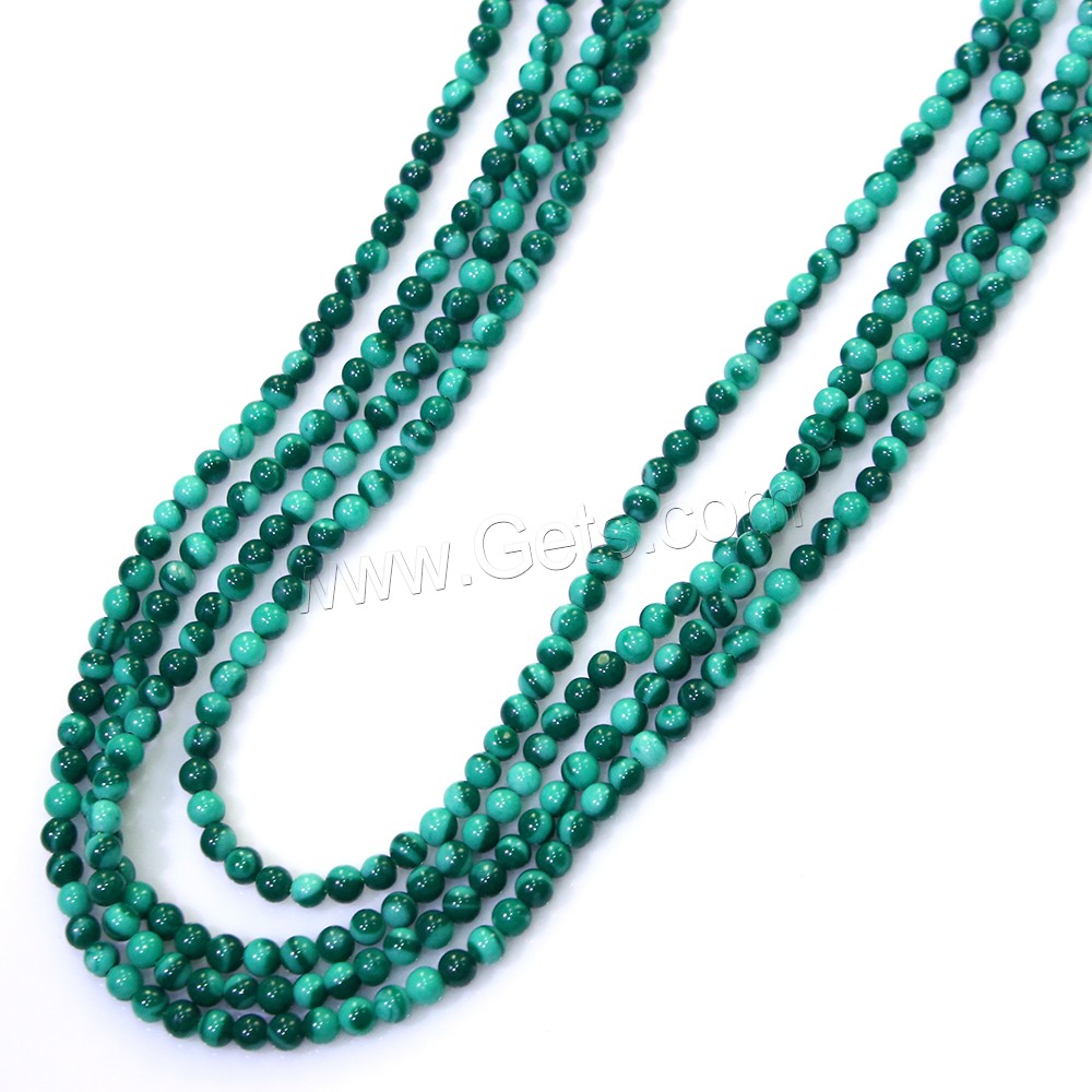 Synthetic Malachite Beads, Round, natural, different size for choice, Hole:Approx 0.5mm, Length:Approx 16 Inch, Sold By Strand