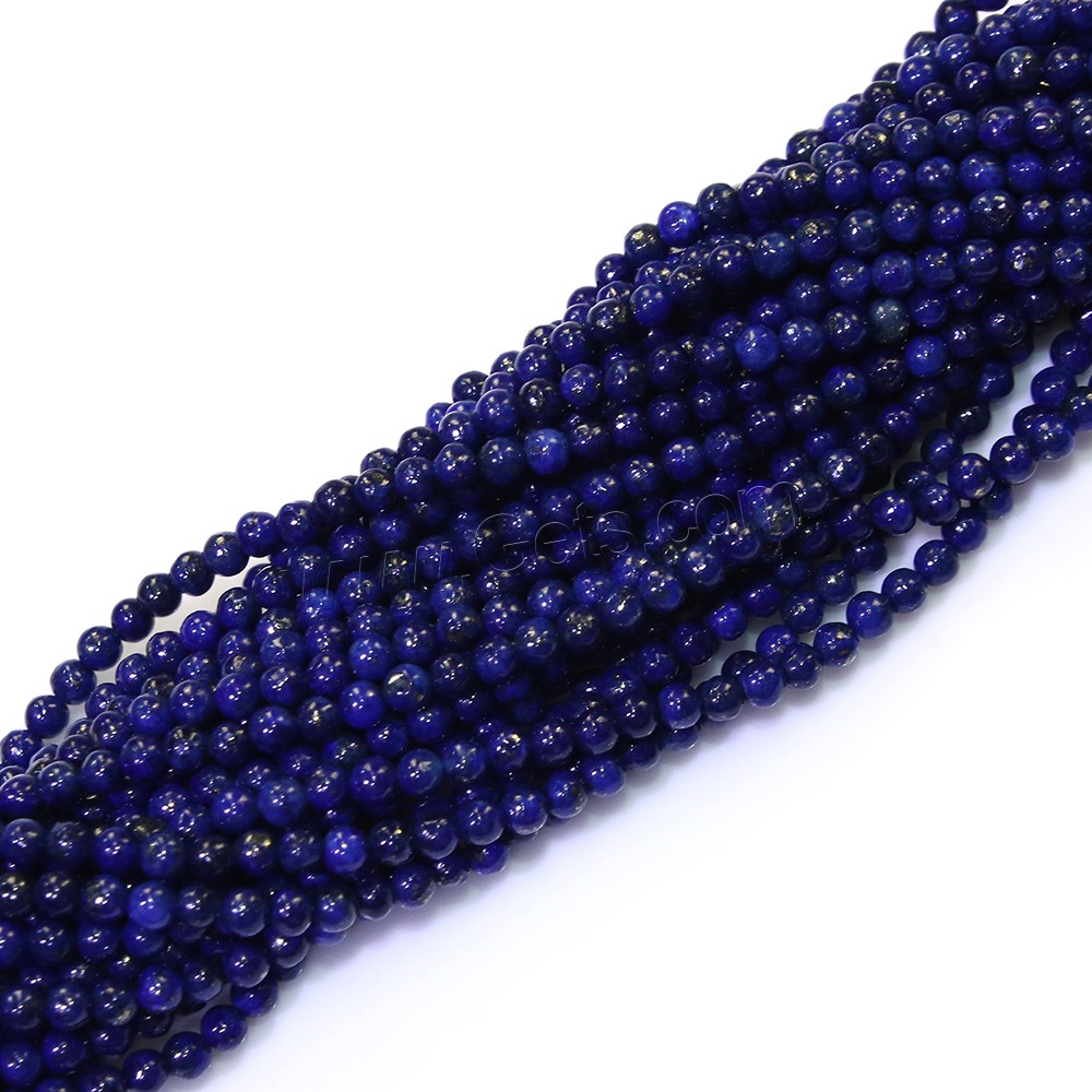 Synthetische Lapis Lazuli Perlen, synthetischer Lapis, rund, verschiedene Größen vorhanden, Bohrung:ca. 0.5mm, Länge:ca. 15.5 ZollInch, verkauft von Strang