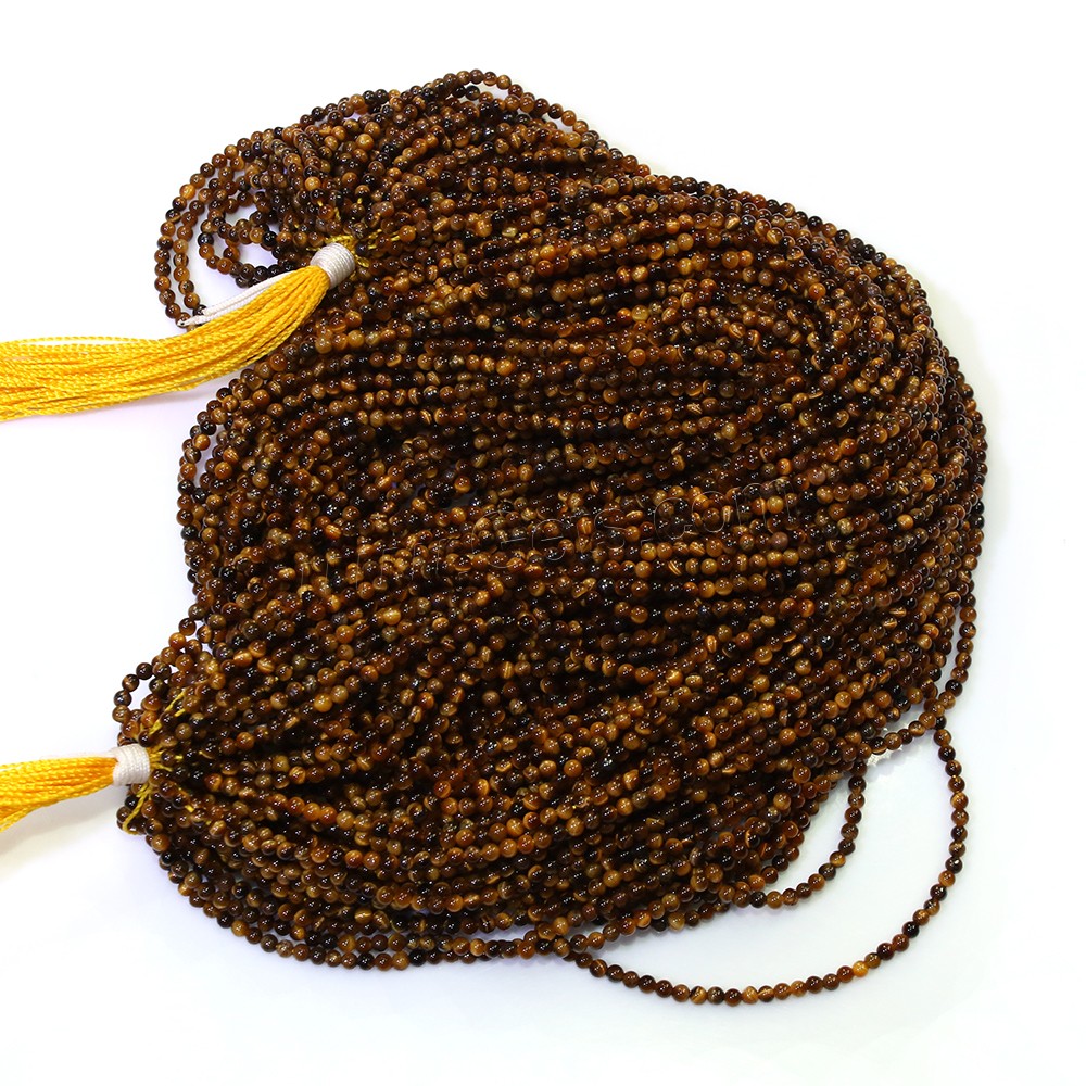 Tiger Eye Beads, Round, natural, different size for choice, Hole:Approx 0.5mm, Length:Approx 15.5 Inch, Sold By Strand
