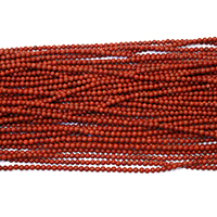 Rote Jaspis Perle, Roter Jaspis, rund, natürlich, verschiedene Größen vorhanden, Bohrung:ca. 0.5mm, Länge:ca. 16 ZollInch, verkauft von Strang