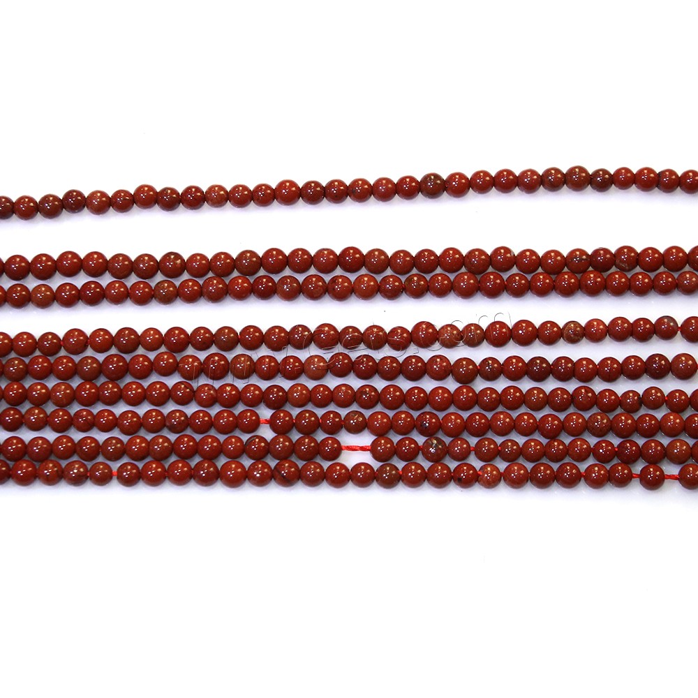 Red Jasper Bead, Round, natural, different size for choice, Hole:Approx 0.5mm, Length:Approx 16 Inch, Sold By Strand
