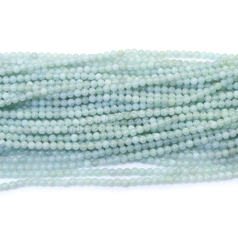 Amazonite Beads, Round, natural, different size for choice, Hole:Approx 0.5mm, Length:Approx 16.5 Inch, Sold By Strand