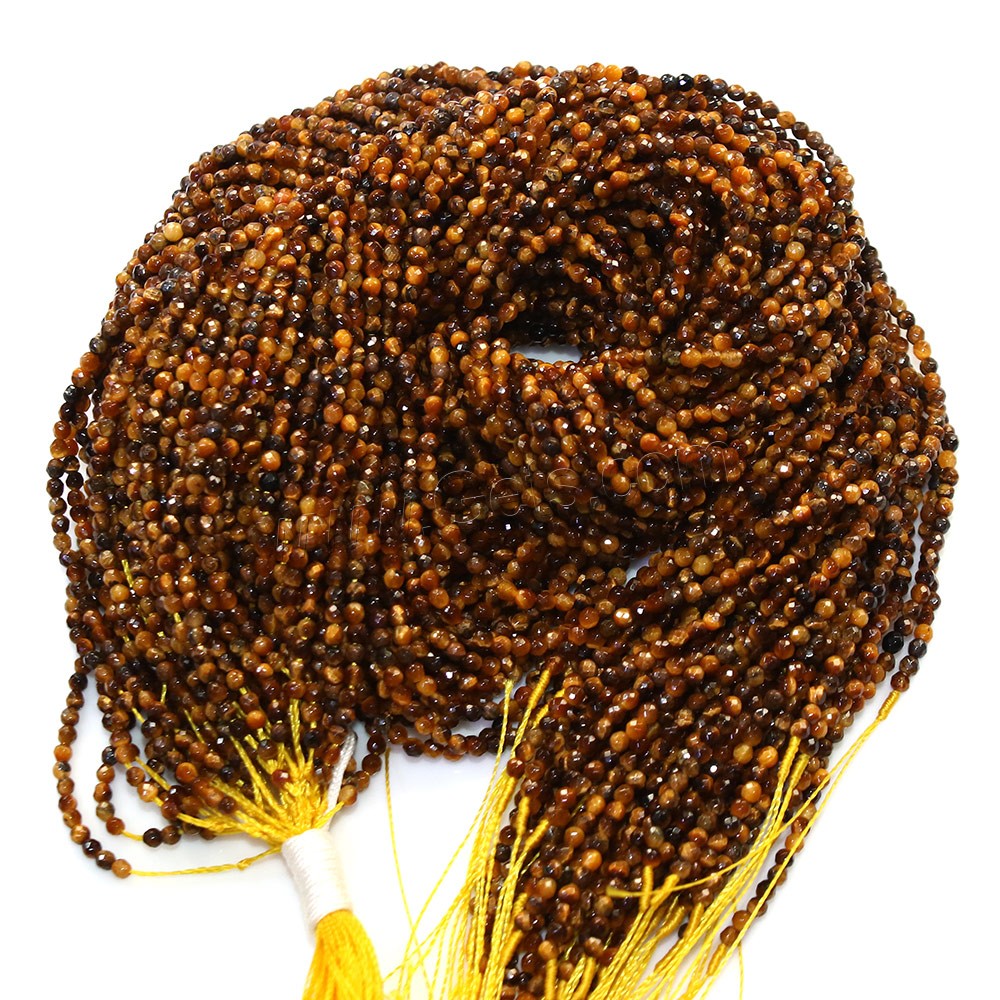 Tiger Eye Beads, Round, natural, different size for choice & faceted, Hole:Approx 0.5mm, Length:Approx 15.5 Inch, Sold By Strand