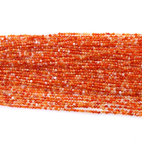 Natürlich rote Achat Perlen, Roter Achat, rund, verschiedene Größen vorhanden & facettierte, Bohrung:ca. 0.5mm, Länge:ca. 15.5 ZollInch, verkauft von Strang