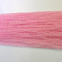 Abalorio De Cuarzo Rosa Natural, cuarzo rosado, Esférico, diverso tamaño para la opción & facetas, agujero:aproximado 0.5mm, longitud:aproximado 15.5 Inch, Vendido por Sarta