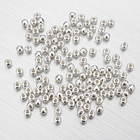 Sterling Silver Beads, 925 Sterling Silver, Drum, plated Approx 1.7mm 
