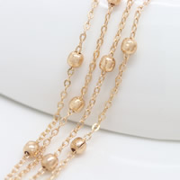 Brass Oval Chain, 24K gold plated 3.6mm 
