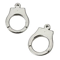 Stainless Steel Pendants, Handcuffs, machine polishing, original color Approx 2mm 