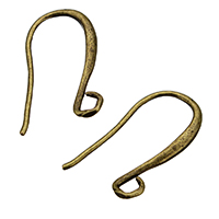 Brass Hook Earwire, plated, with loop Approx 2mm 