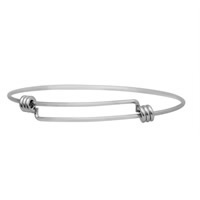Adjustable Wire Bangle, Stainless Steel, plated 1.6mm, Inner Approx 60mm Approx 7.5 Inch 