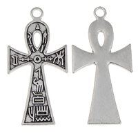 Zinc Alloy Cross Pendants, Ankh Cross, antique silver color plated, lead & cadmium free Approx 2mm 