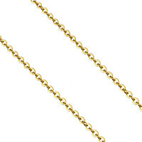 Stainless Steel Oval Chain, gold color plated 