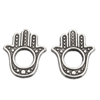 Zinc Alloy Frame Beads, Hamsa, antique silver color plated, lead & cadmium free Approx 1mm 