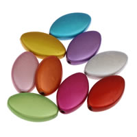 Miracle Acryl Perlen, flachoval, traumhaft, gemischte Farben, 14x23x5mm, Bohrung:ca. 1mm, ca. 380PCs/Tasche, verkauft von Tasche