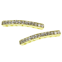 Zinc Alloy Spacer Bar, gold color plated  & with rhinestone, lead & cadmium free Approx 1mm 