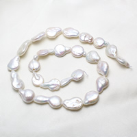 Keshi Cultured Freshwater Pearl Beads, Teardrop, natural, white, 11-12mm Approx 0.8mm Approx 15 Inch 