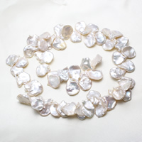 Keshi Cultured Freshwater Pearl Beads, natural, white, 15-20mm Approx 0.8mm Approx 15.5 Inch 