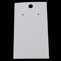 Ohrring Anzeige Karte, Papier, Rechteck, weiß, 49x90mm, 1000PCs/Tasche, verkauft von Tasche