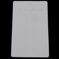 Pince Affichage cheveux carte, papier, rectangle, avec le motif de lettre, blanc Vendu par sac