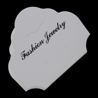 Papel Collar y pulsera Display Card, con el patrón de la letra, Blanco, 72x130mm, 1000PCs/Bolsa, Vendido por Bolsa