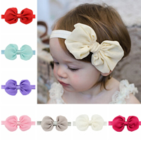Mode Baby-Stirnband, Chiffon, Schleife, für Kinder, keine, 170x60x15mm, Länge:ca. 13 ZollInch, verkauft von PC[