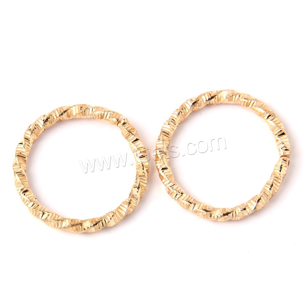 Brass Linking Ring, Donut, gold color plated, flower cut & different size for choice, lead & cadmium free, Hole:Approx 17mm, 1000PCs/Bag, Sold By Bag